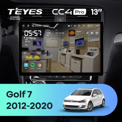 Штатная магнитола Teyes CC4 Pro 12/256 Volkswagen Golf 7 MK7 (2012-2020) F2 (13")