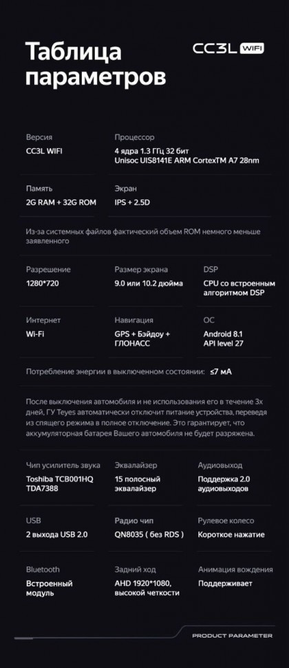 Штатная магнитола Teyes CC3L WiFi 2/32 Ford Fusion 1 (2005-2012)