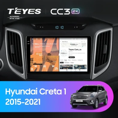Штатная магнитола Teyes CC3 2K 4/64 Hyundai Creta 1 (2015-2021) Тип-B
