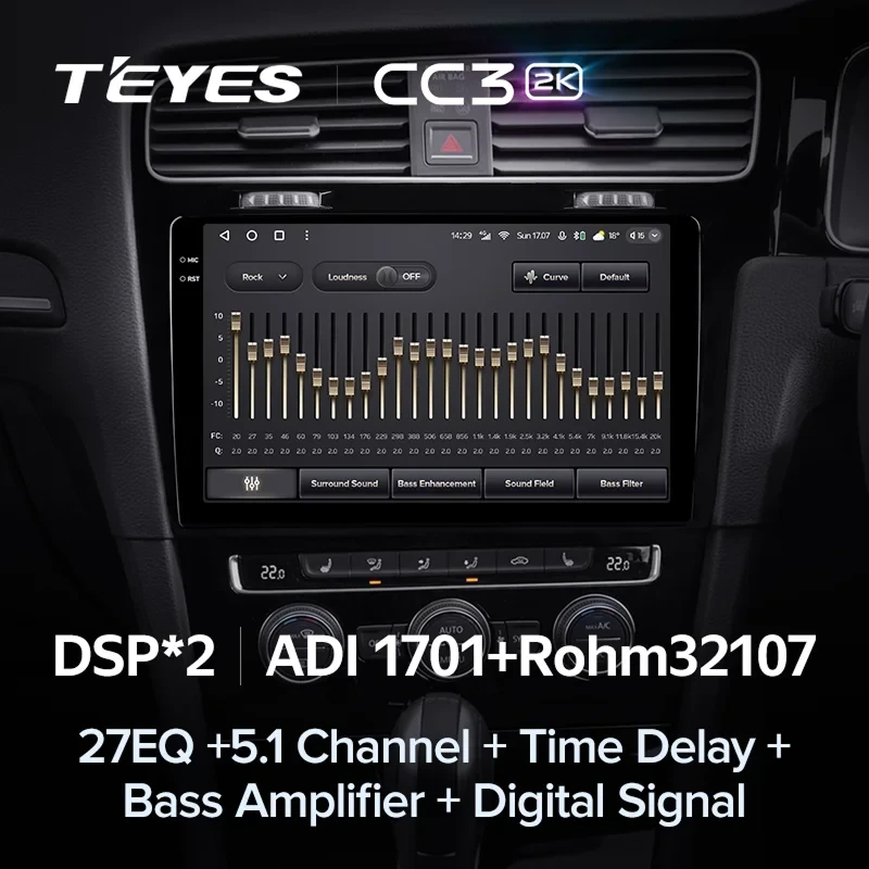 Штатная магнитола Teyes CC3 2K 4/32 Volkswagen Golf 7 MK7 (2012-2020) Правый руль