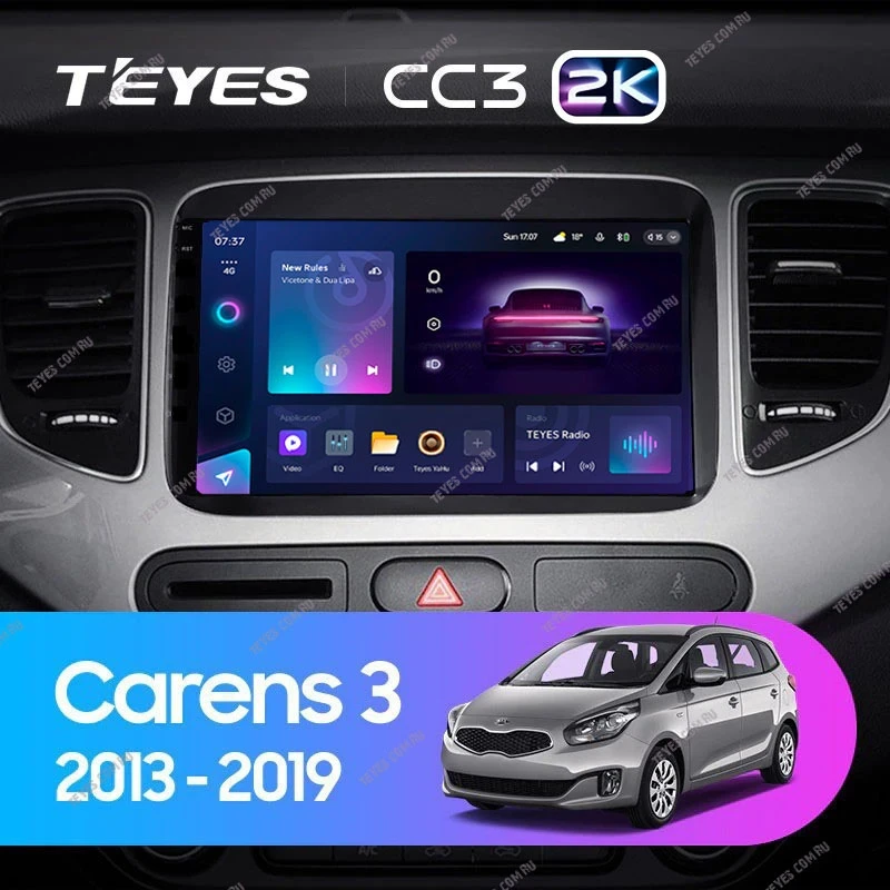 Штатная магнитола Teyes CC3 2K 4/64 Kia Carens RP 3 (2013-2019)