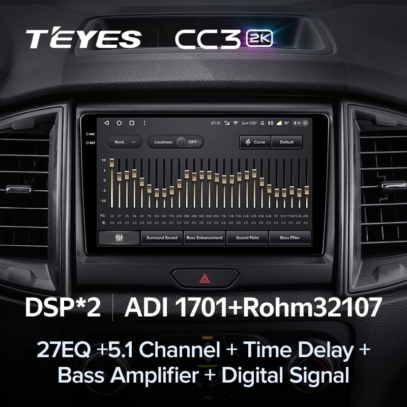 Штатная магнитола Teyes CC3 2K 360 6/128 Ford Ranger P703 (2015-2022) Тип-A