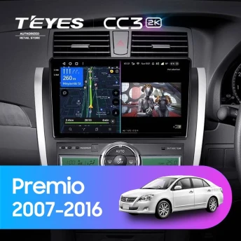Штатная магнитола Teyes CC3 2K 360 6/128 Toyota Premio (T260) (2007-2016) Правый руль