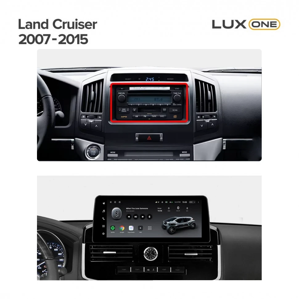 Штатная магнитола Teyes LUX ONE 4/64 Toyota Land Cruiser 200 (2007-2015) Тип-D