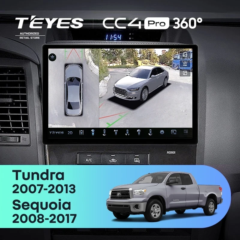 Штатная магнитола Teyes CC4 Pro 360 12/256 Toyota Sequoia XK60 (2008-2017) (11")