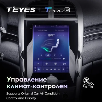 Штатная магнитола Tesla style Teyes TPRO 2 4/64 Chevrolet Malibu 8 (2012-2015) F1