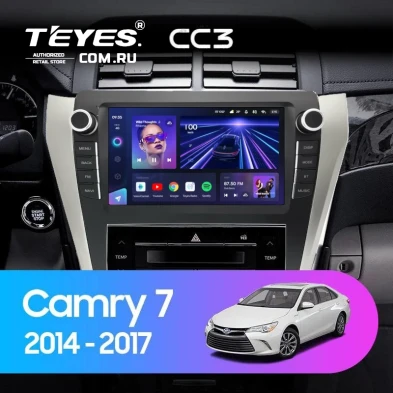 Штатная магнитола Teyes CC3 4/32 Toyota Camry 7 XV 50 55 (2014-2017) F3 с кнопками
