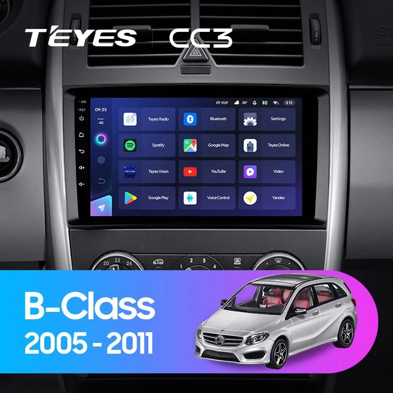 Штатная магнитола Teyes CC3 4/64 Mercedes-Benz B-Class T245 (2005-2011)