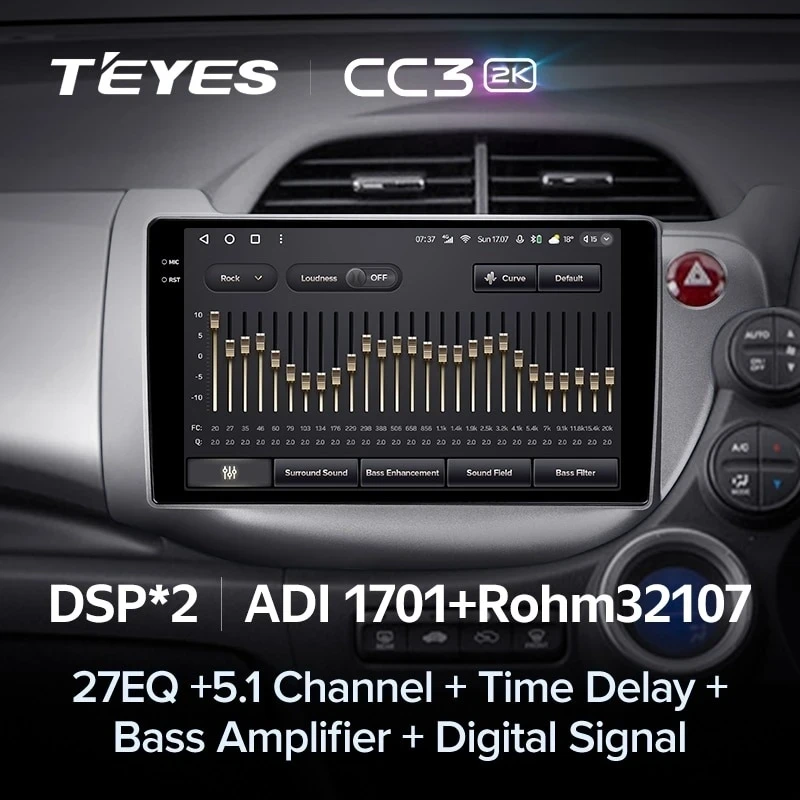 Штатная магнитола Teyes CC3 2K 6/128 Honda Jazz 2 GG (2007-2014) Правый руль