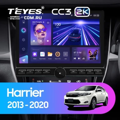 Штатная магнитола Teyes CC3 2K 6/128 Toyota Harrier XU60 (2013-2020) F1 (13" с кнопками)