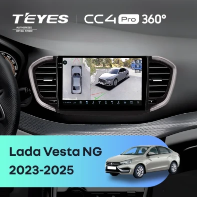 Штатная магнитола Teyes CC4 Pro 360 12/256 Lada Vesta NG (2023-2026) Тип-A (черно-серая)