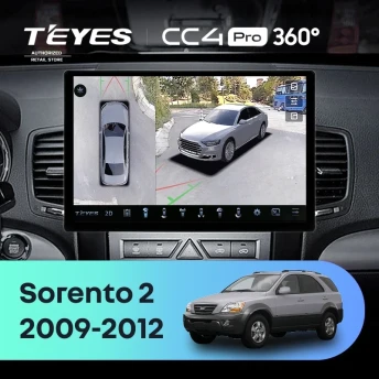 Штатная магнитола Teyes CC4 Pro 360 12/256 Kia Sorento 2 XM (2009-2012) Тип-A (13")