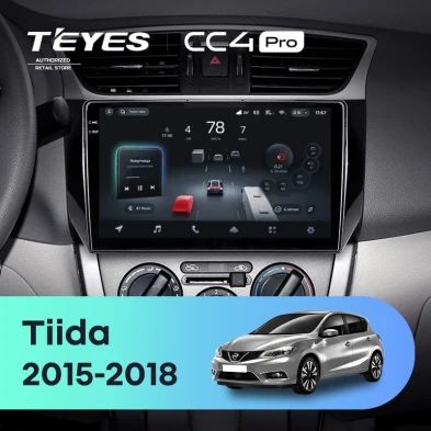 Штатная магнитола Teyes CC4 Pro 8/128 Nissan Tiida C13 (2015-2018)