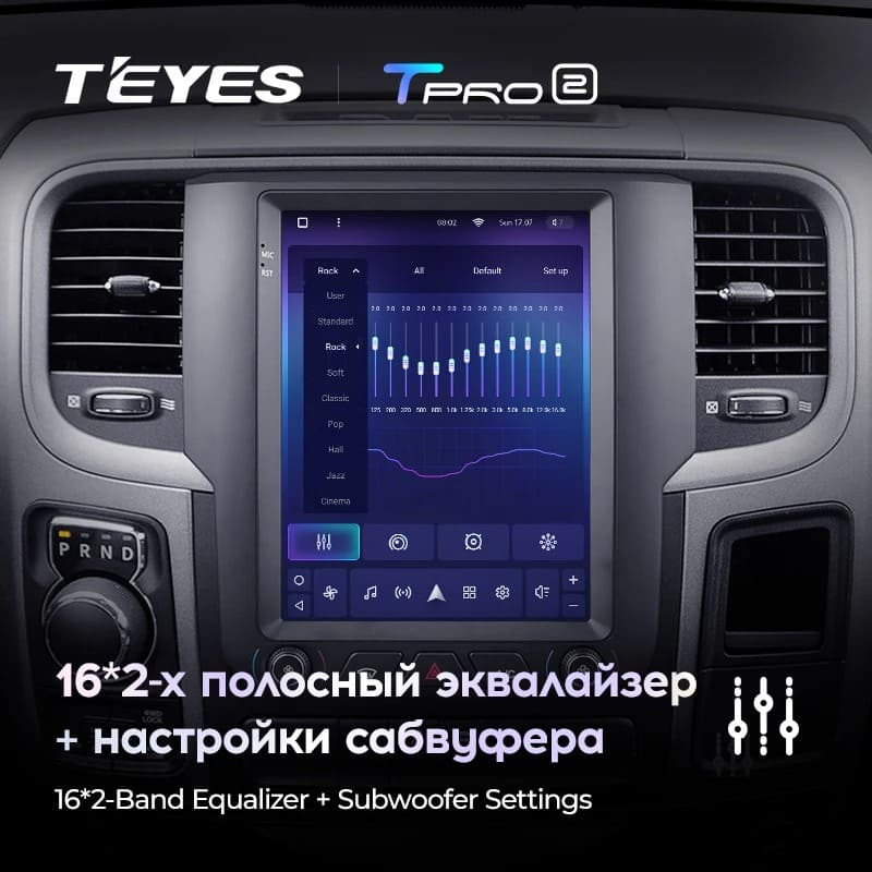 Штатная магнитола Tesla style Teyes TPRO 2 3/32 Dodge Ram 4 IV DJ DS (2013-2019) Тип-A