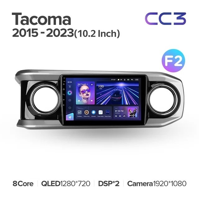 Штатная магнитола Teyes CC3L 4/32 Toyota Tacoma N300 (2015-2023) F2