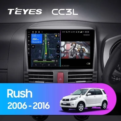 Штатная магнитола Teyes CC3L 4/64 Toyota Rush J200 (2006-2016) Правый руль