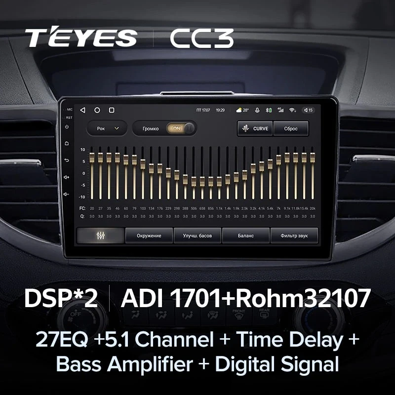 Штатная магнитола Teyes CC3 4/32 Honda CR-V 4 RM RE (2011-2018) Тип-B