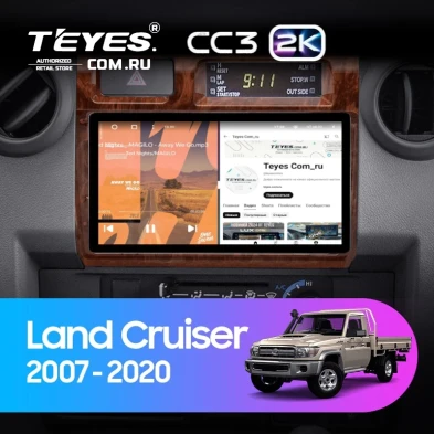 Штатная магнитола Teyes CC3 2K 4/32 Toyota Land Cruiser 70 Series LC 79 (2007-2020) (Дерево)
