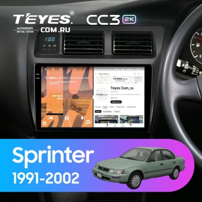 Штатная магнитола Teyes CC3 2K 4/32 Toyota Sprinter 7 E100 (1991-2002) Правый руль F1