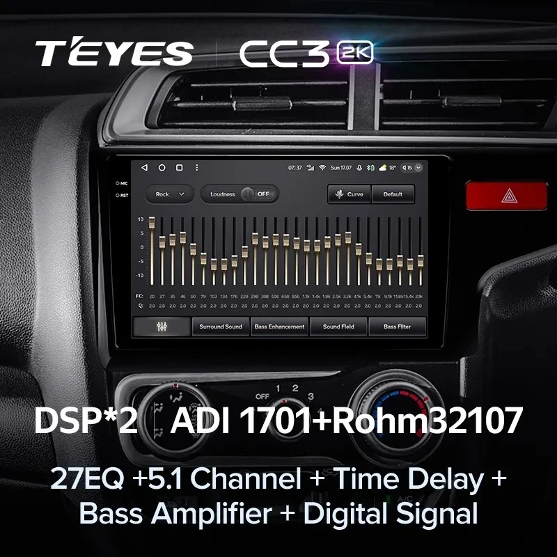 Штатная магнитола Teyes CC3 2K 360 6/128 Honda Fit 3 GP GK (2013-2020) Тип-B Правый руль