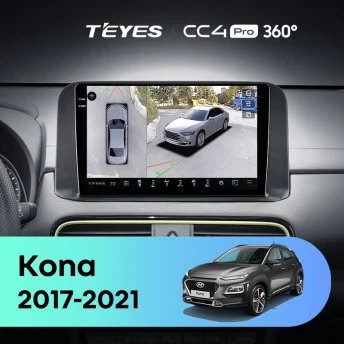 Штатная магнитола Teyes CC4 Pro 360 12/256 Hyundai Kona (2017-2021)