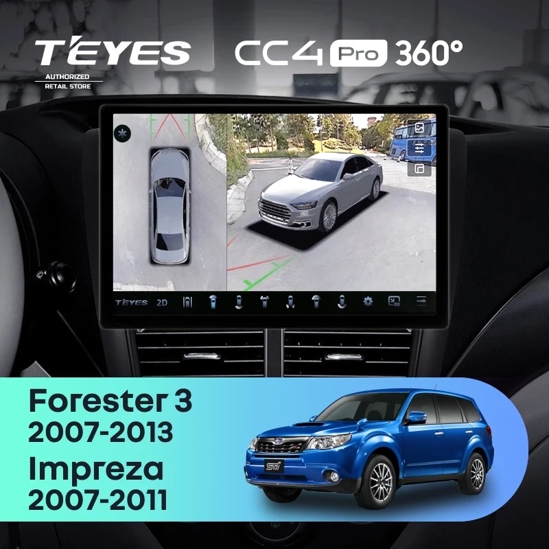 Штатная магнитола Teyes CC4 Pro 360 12/256 Subaru Impreza GH GE (2007-2013) (11")