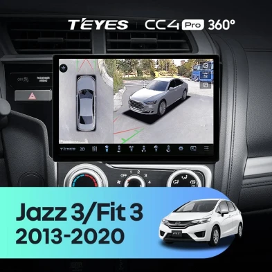 Штатная магнитола Teyes CC4 Pro 360 12/256 Honda Jazz 3 (2015-2020) Тип-A (11")