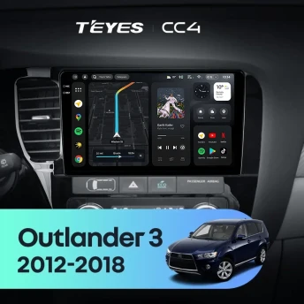 Штатная магнитола Teyes CC4 8/128 Mitsubishi Outlander 3 GF0W GG0W (2012-2018) Тип-B Правый руль