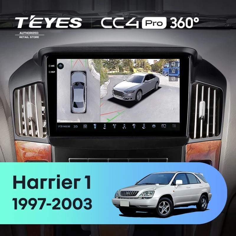 Штатная магнитола Teyes CC4 Pro 360 8/128 Toyota Harrier 1 (XU10) (1997-2003) F2