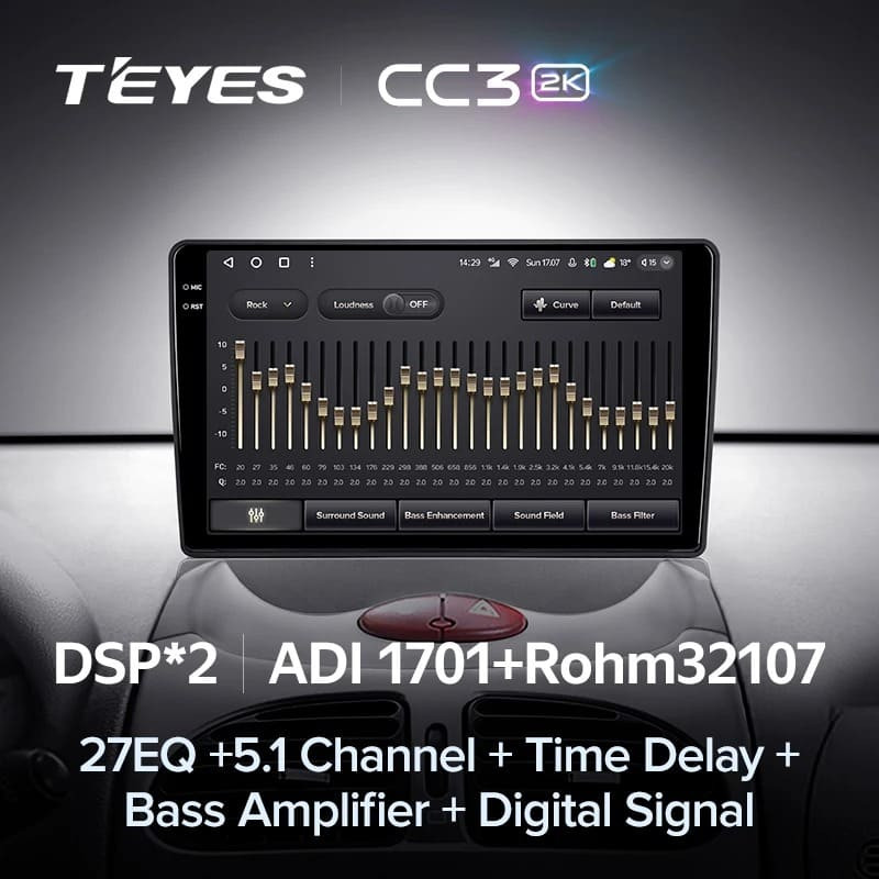 Штатная магнитола Teyes CC3 2K 4/64 Peugeot 206 T13 T16 T12 (1998-2012) F2