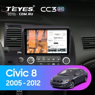 Штатная магнитола Teyes CC3 2K 4/32 Honda Civic 8 4d (2005-2012)