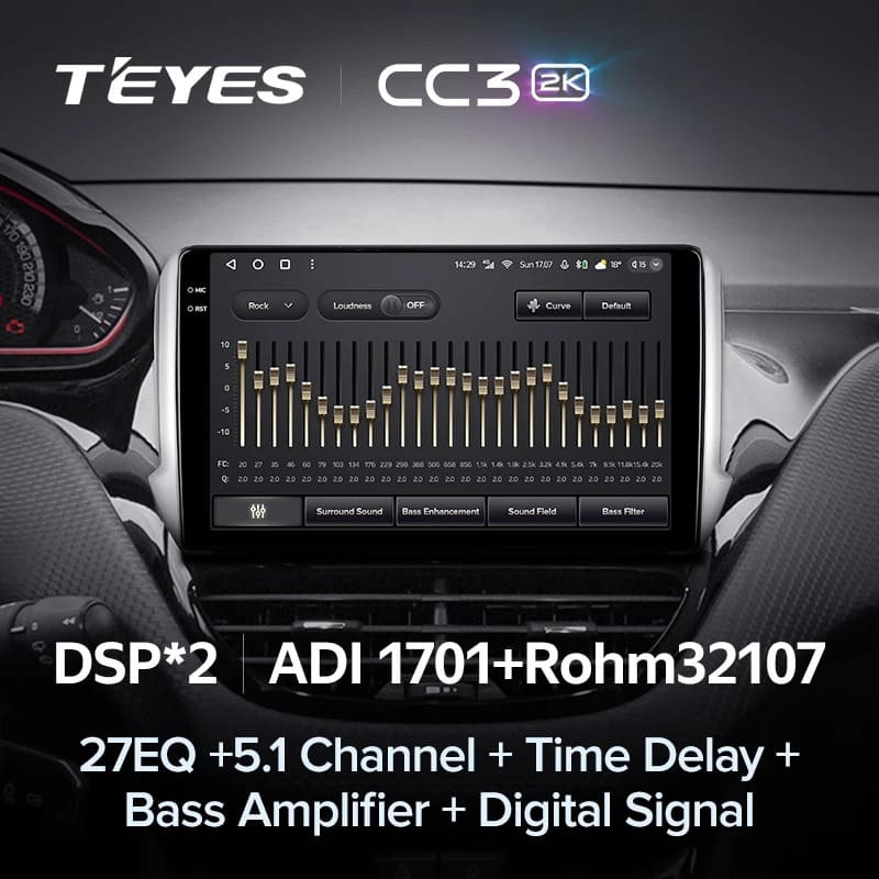 Штатная магнитола Teyes CC3 2K 4/64 Peugeot 208 (2013-2020)