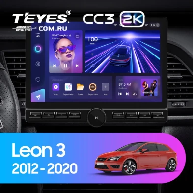 Штатная магнитола Teyes CC3 2K 6/128 Seat Leon 3 (2012-2020) F3 (13" с кнопками)