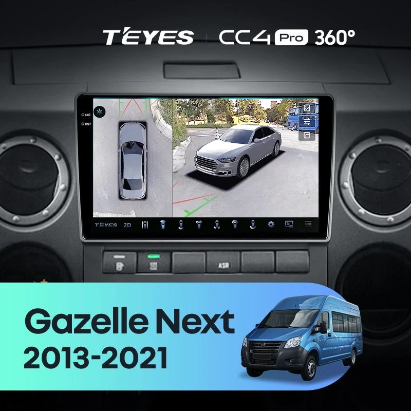 Штатная магнитола Teyes CC4 Pro 360 8/128 для GAZ Gazelle Next (2013-2021) F1
