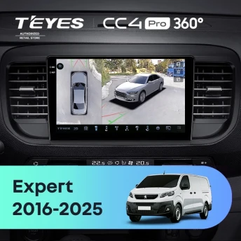 Штатная магнитола Teyes CC4 Pro 360 12/256 Peugeot Expert (2016-2026)