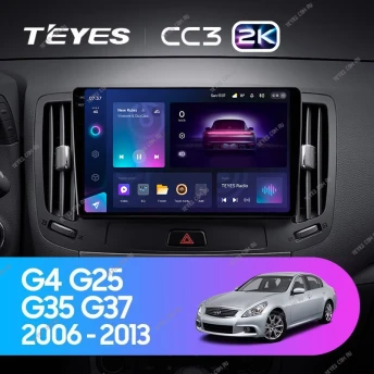 Штатная магнитола Teyes CC3 2K 6/128 Infiniti G4 G25 G35 G37 (2006-2013)