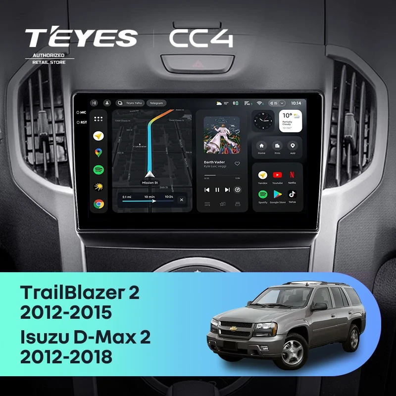 Штатная магнитола Teyes CC4 6/64 Isuzu D-Max 2 (2012-2018)