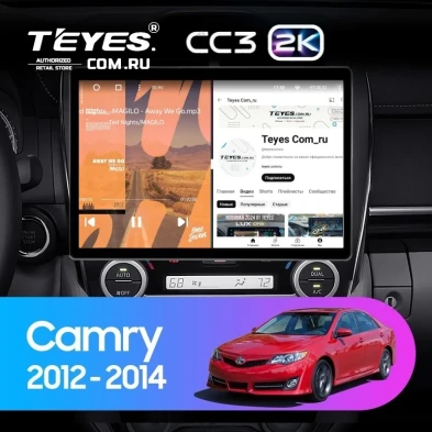 Штатная магнитола Teyes CC3 2K 4/64 Toyota Camry 7 XV 50 55 (2012-2014) Америка (13")