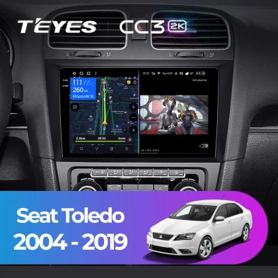 Штатная магнитола Teyes CC3 2K 4/32 Seat Toledo (2004-2019)