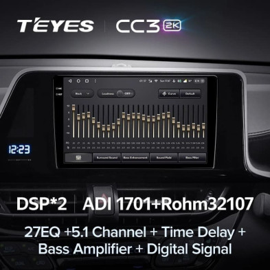 Штатная магнитола Teyes CC3 2K 4/32 Toyota C-HR (2016-2020) F2 Правый руль