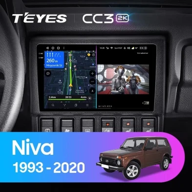 Штатная магнитола Teyes CC3 2K 6/128 Lada Niva (1993-2020)