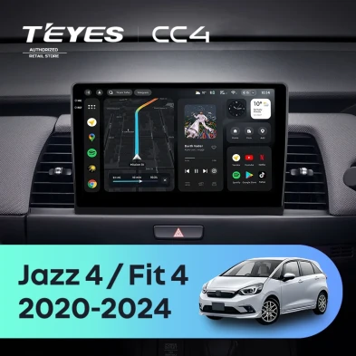 Штатная магнитола Teyes CC4 8/128 Honda Fit 4 (2020-2024) Тип-B Правый руль