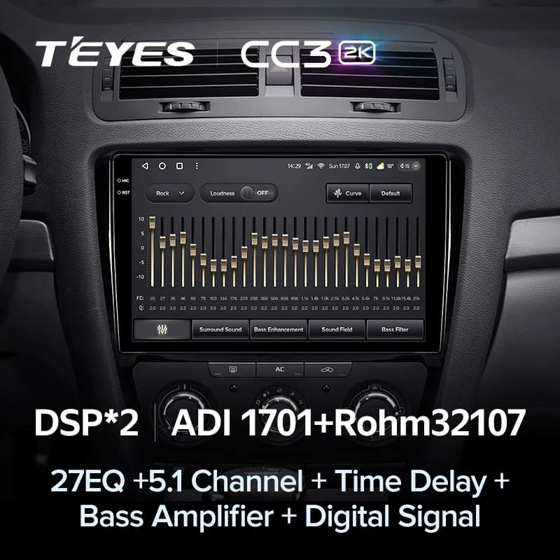 Штатная магнитола Teyes CC3 2K 360 6/128 Skoda Octavia 2 A5 (2008-2013) (10 inch Universal)