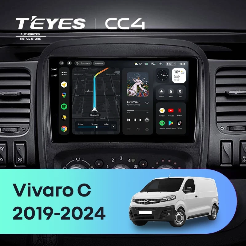 Штатная магнитола Teyes CC4 6/64 Opel Vivaro C (2019-2024)