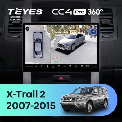 Штатная магнитола Teyes CC4 Pro 360 12/256 Nissan X-Trail T31 (2007-2015) (11")