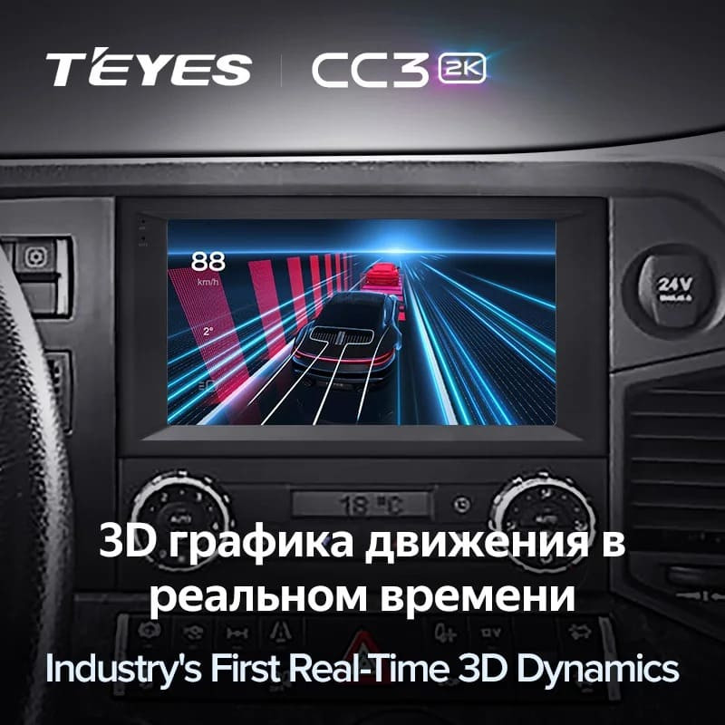 Штатная магнитола Teyes CC3 2K 4/64 Mercedes-Benz Actros (2011-2023)