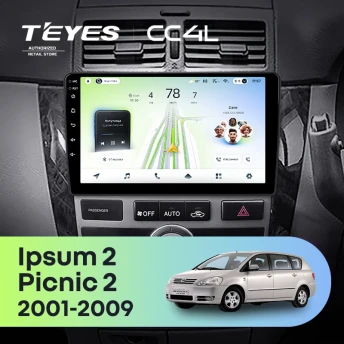 Штатная магнитола Teyes CC4L 6/64 Toyota Ipsum 2 ACM20 (2001-2009)