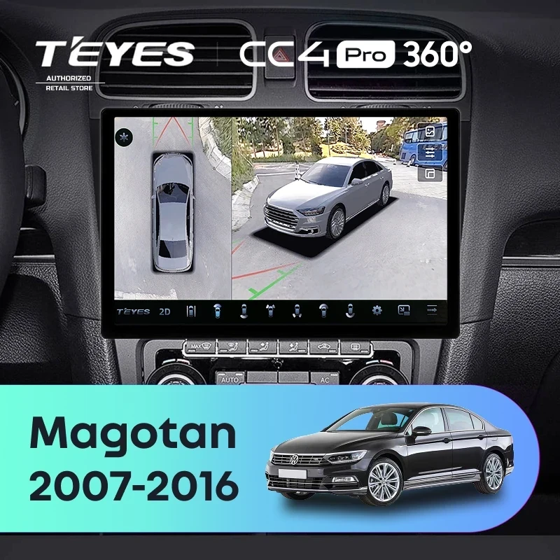 Штатная магнитола Teyes CC4 Pro 360 12/256 Volkswagen Magotan (2007-2016) (11")