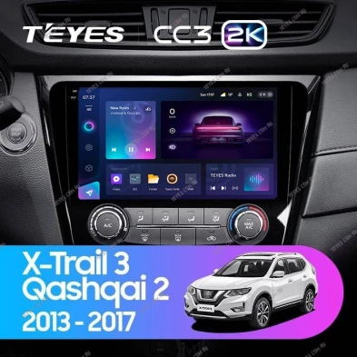 Штатная магнитола Teyes CC3 2K 4/32 Nissan X-Trail 3 T32 (2013-2021) F2 климат контроль Тип-AB