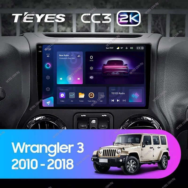 Штатная магнитола Teyes CC3 2K 6/128 Jeep Wrangler 3 JK (2010-2017) L15